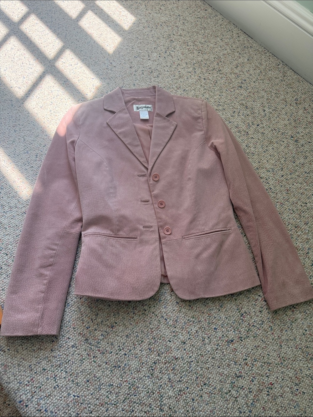Bagatelle leather  Dusty Rose Blazer